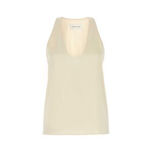 Armarium Women Cream Stretch Satin Bianca Top